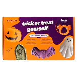 Spalife Halloween Bath Bomb Bundle with Pumpkin Headband